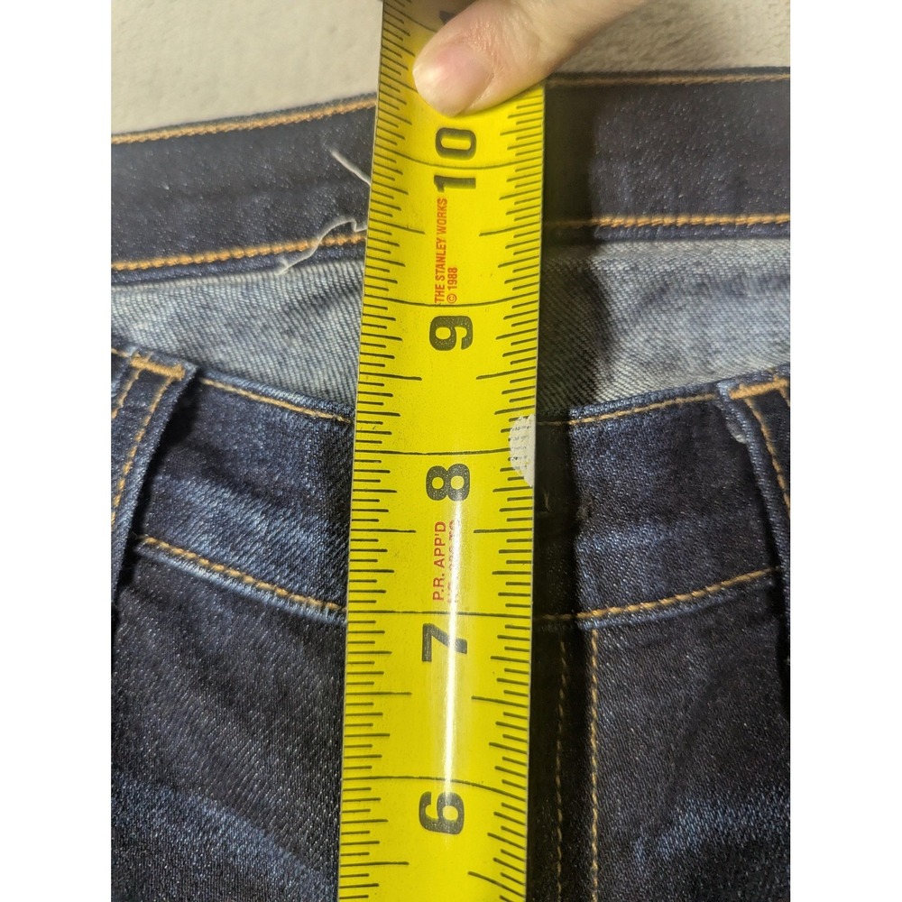 Rag & Bone Dre Jeans Womens 26 Blue Dark Wash Mid Rise Raw Hem USA Stretch - Picture 9 of 16
